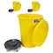 Magnum Tool Yellow 55 Gallon Trash Can Set (Trash Can, Quiet Dolly, and Reinforced Lid) (3 Set) CMTC-CLD0-55Y03 - alternate 1