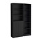 Homeroots 71" Black Five Tier Bookcase with Two doors 546339 - alternate 1