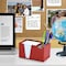 Acrimet Desktop Organizer Pencil, Pen, Paper, Clip, Caddy Holder (Plastic) (Paper Included) (Red Color) 954.VM - alternate 2