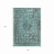 Homeroots 5' X 8' Teal Blue And Turquoise Medallion Washable Indoor Outdoor Area Rug 616077 - alternate 2