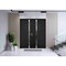 Vdomdoors Steel Double Doors Cynex 6777 Black Stainless Inserts Single Modern Painted-W72xH80-Left-hand Outsw CYNEX6777DEXD-BLK-LH-O-W72 x H80 - alternate 1