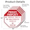 Signmission Private Property No Through Traffic, 10 inch X 10 inch, Aluminum Metal Signs, 5PK OC-A-5Pack-10-156 - alternate 2