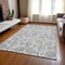 Homeroots 5' X 8' Gray And Ivory Geometric Washable Indoor Outdoor Area Rug 613008 - alternate 2