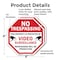 Signmission No Trespassing This Property Is Pro, 6 inch X 6 inch, Plastic Sign, 2PK OC-P-2PACK-6-93 - alternate 2