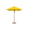 Bambrella 7' Square Bamboo Market Umbrella w/1.5" Pole Diameter-Yellow Canopy 2.1m SQ-L-Y - alternate 1