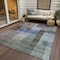 Homeroots 3' X 5' Brown Green And Blue Abstract Washable Indoor Outdoor Area Rug 604276 - alternate 2