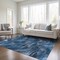 Homeroots 3' X 5' Navy Blue And Sky Blue Abstract Washable Indoor Outdoor Area Rug 587122 - alternate 2
