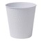 Happimess Axel Modern Minimalist Hammered Steel 2-Gallon Wastebasket, Matte White HPM1110D - alternate 2