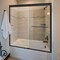 Fab Glass And Mirror Double Sliding Bathroom Shower Door Sorrento Lux Series - Brushed Nickel Finish Adjustable 44in- SHSOL48X62BN - alternate 2