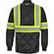 Ironwear Class 1 Hi Vis Reflective Diamond Quilted Freezer Jacket with Zipper Front, Black, 3X-Large 6915-B-3XL - alternate 2