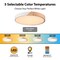 Vaxcel Everette 16.5-In. LED Flush Mount Ceiling Light, White and Natural Wood, RGB, Remote C0361 - alternate 2