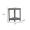 Homeroots 17" Gray Teak Corner Shower Bench With Shelf 376757 - alternate 2