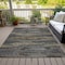 Homeroots 3' X 5' Graphite And Gray Abstract Washable Indoor Outdoor Area Rug 612503 - alternate 2