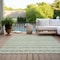 Homeroots 8' X 10' Artichoke Green And Ivory Quatrefoil Washable Indoor Outdoor Area Rug 583195 - alternate 2