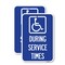 Signmission During Service Times With Graphic, 12'' X 18'' 2 Signs, Heavy Gauge Aluminum, 2PK A-1218-2PACK-24119 - alternate 1