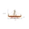 Homeroots 13" Wood Brown Solid Wood Hand Painted Model Boat Tabletop Sculpture 401957 - alternate 2