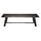Homeroots 60" Gray And Dark Brown Distressed Wood Dining Bench 524059 - alternate 1