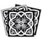 Homeroots 8" X 8" Black White And Gray Baz  Peel And Stick Removable Tiles 390722 - alternate 1