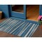 Homeroots 3' X 5' Denim Blue And Gray Striped Washable Indoor Outdoor Area Rug 597319 - alternate 1