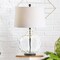 Jonathan Y Rae 26.5" Glass/Metal LED Table Lamp, Clear/Black JYL1067A - alternate 2
