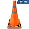 Dsv Standard Collapsible Traffic Cone 18 in with Reflective Collars 1 PK, Orange, Nylon Body 97118С - alternate 1