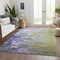 Homeroots 3' X 5' Artichoke Green Purple And Lilac Abstract Washable Indoor Outdoor Area Rug 582146 - alternate 3