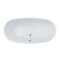 Kingston Brass 59" Acrylic Oval Double Ended Freestanding Tub with Drain, Glossy White VTOV593023U - alternate 2