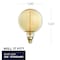 Bulbrite Grand Nostalgic 60W Dimmable Globe Incandescent Light Bulb, Medium E26 Base, 2200K, Antique Glass 137401 - alternate 2