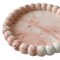 Homeroots 6in Pink And White Resin Marbleized Handmade Round Trinket Tray 724184 - alternate 2