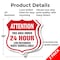 Signmission 24 Hour Surveillance Shield Sign Attenti, 18 inch X 18 inch, Plastic Sign, 2PK SHI-P-2PACK-18-349 - alternate 2