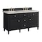 James Martin Vanities Lorelai 60" Double Vanity, Black Onyx, w/ 3 CM Siberian Silestone Top 424-V60D-BKO-3SFR - alternate 2