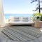 Homeroots 8' Taupe And Brown Round Striped Washable Indoor Outdoor Area Rug 615376 - alternate 2