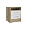 Homeroots 20" White And Natural Wood Two Drawer Nightstand 534900 - alternate 2