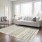 Homeroots 10' X 14' Ivory Beige And Green Striped Washable Indoor Outdoor Area Rug 598907 - alternate 2