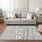 Homeroots 9' X 12' Gray Ivory And Beige Faux Bois Washable Indoor Outdoor Area Rug 614483 - alternate 2
