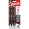 Sharpie S-Gel Pens, 0.5 mm Fine Pen Point, Black Ink, Gel-based, Black Barrel, 6PK 2096140 - alternate 2