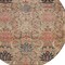 Homeroots 8' Khaki Terra Cotta And Black Round Damask Washable Indoor Outdoor Area Rug 603319 - alternate 2