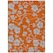Homeroots 9' X 12' Orange And Gray Floral Washable Indoor Outdoor Area Rug 600034 - alternate 2