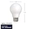 Bulbrite 75-Watt Equivalent A19 Milky Dimmable Decorative Filament LED Light Bulb Warm White, 2PK 861582 - alternate 2