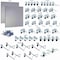 Triton Products 46 pc LocHook Assortment W/ (2) 24" W x 24" H Gray 18-Gauge Steel Square Hole Pegboards LB1-GKit - alternate 2