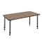 Regency Kee Height Adjustable Classroom Activity Table, 48 in W, 24 in L, Noble Oak MT4824NOAPGY - alternate 2