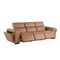 Homeroots 104" Chestnut Top Grain Leather Reclining Metal USB Sofa 720438 - alternate 2