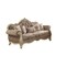 Homeroots 35" Gray Velvet Floral Sofa And Toss Pillows With Beige Legs 348641 - alternate 1