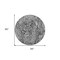 Homeroots 8' Gray Charcoal And Silver Round Abstract Washable Indoor Outdoor Area Rug 588470 - alternate 2