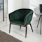 Homeroots 28" Green And Brown Velvet Arm Chair 576849 - alternate 1