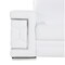 Homeroots 71" White And Silver Genuine Leather Love Seat 546441 - alternate 2