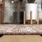 Jonathan Y Madrid Vintage Filigree Textured Weave Taupe/Espresso 9 ft Square Indoor/Outdoor Area Rug SMB107C-9SQ - alternate 2