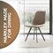 Leisuremod Markley Modern Leather Dining Chair With Metal Legs in Taupe, 2PK MC18TP2 - alternate 2