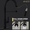 Anzzi Touchless PullDown Faucet with Fan Sprayer, Matte Black KF-AZ303MB - alternate 2