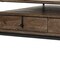 Homeroots 56" Brown and Black Solid Wood and Metal Coffee Table With Three Drawers 376306 - alternate 2